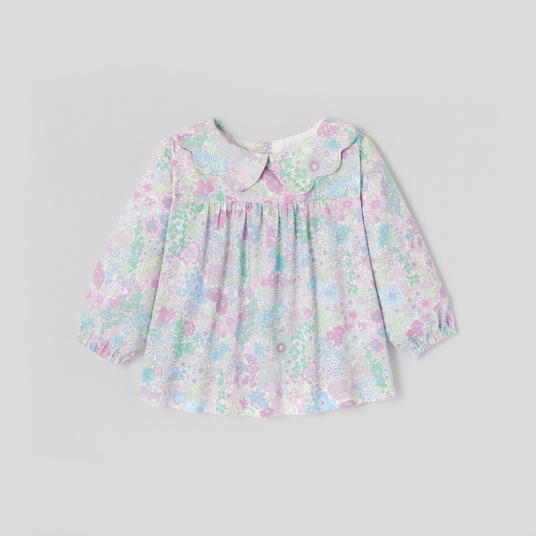 Blusa de tela Liberty para bebé niña