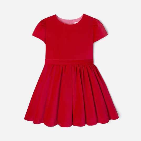 Vestido de terciopelo para niña