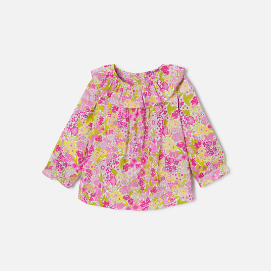 Blusa para bebé niña en tejido Liberty