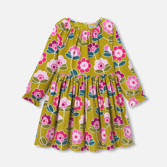 Vestido para niña en milrayas de terciocabello