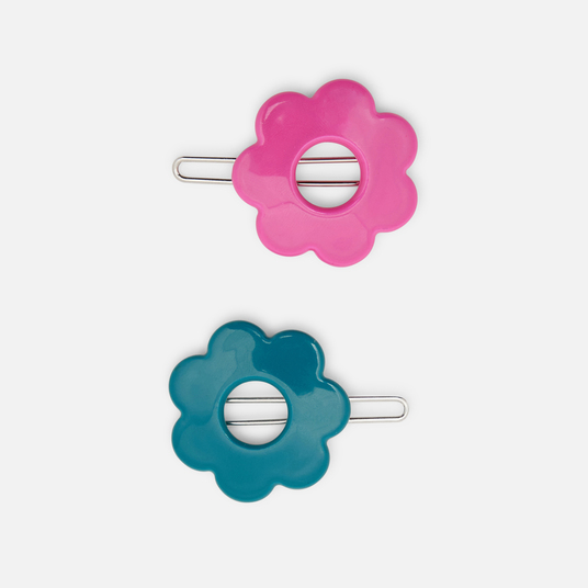 Clips de flores para niña