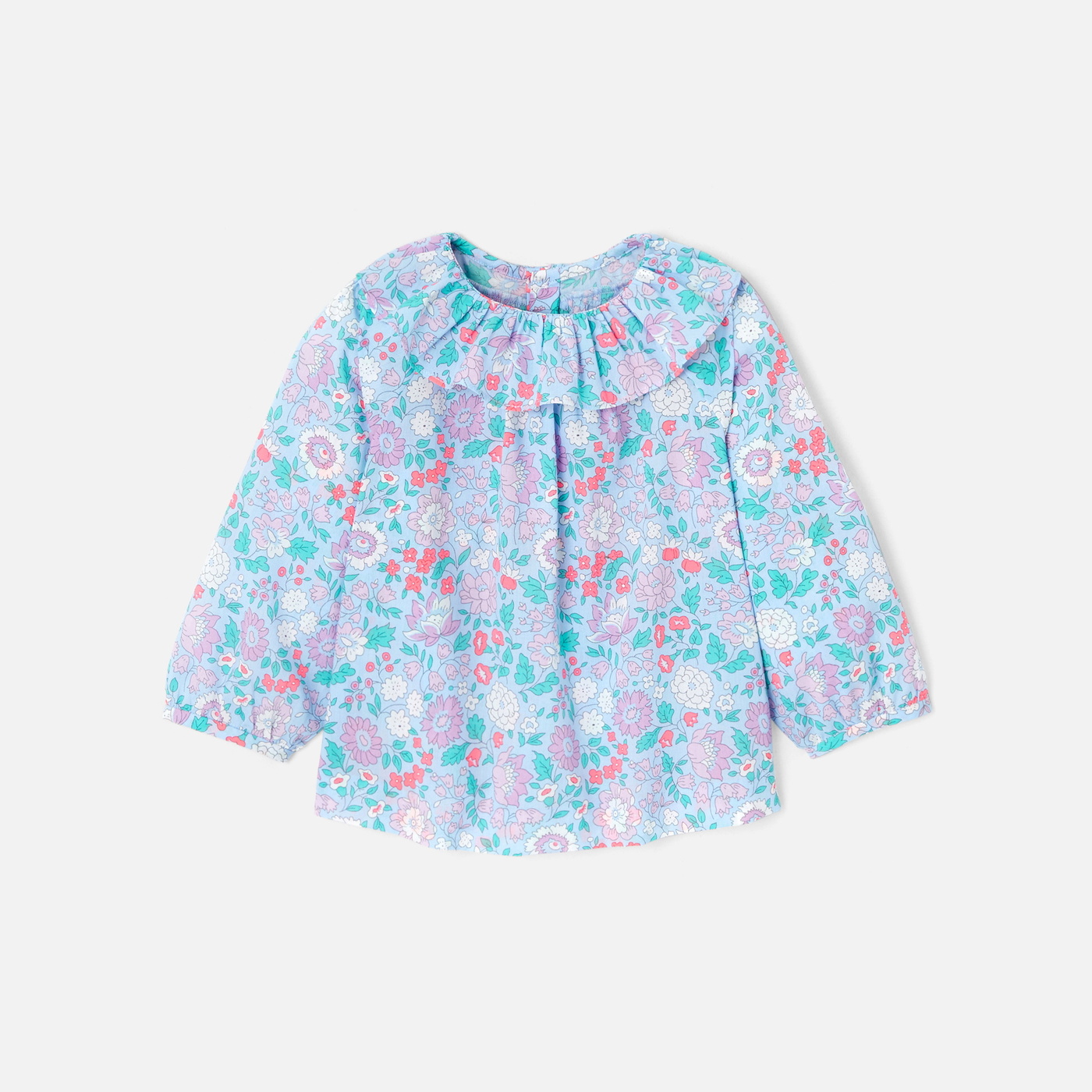 Blusa de tela Liberty para bebé niña